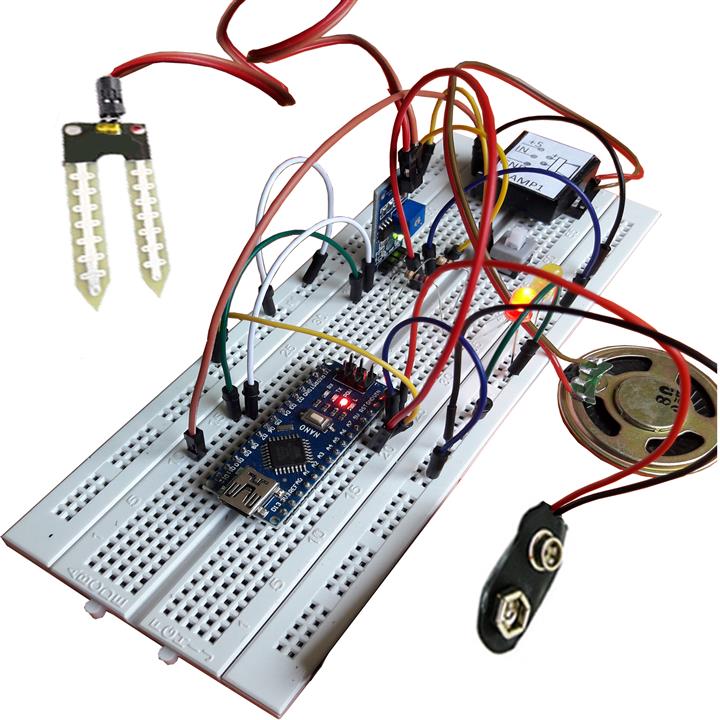 کیت مونتاژ شده سرگرمی الکترونیک سخنگوی گل و باغچه مدل AT0077 AT0077 Talking Flower Electronics Assembled Kit